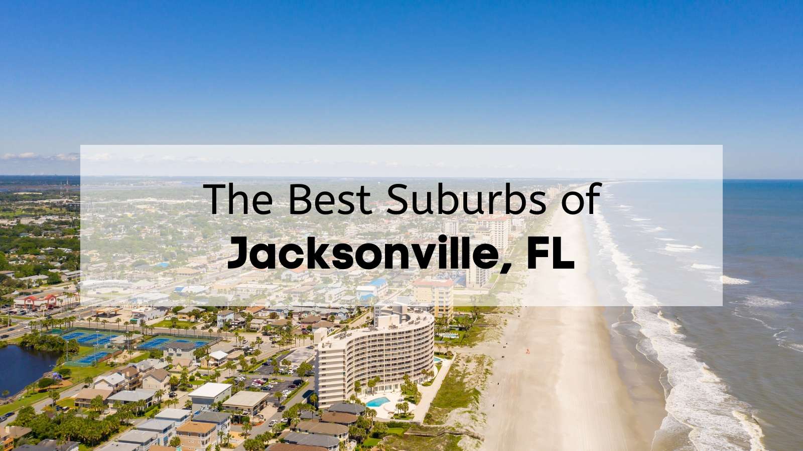 Aerial view of jacksonville suburb.