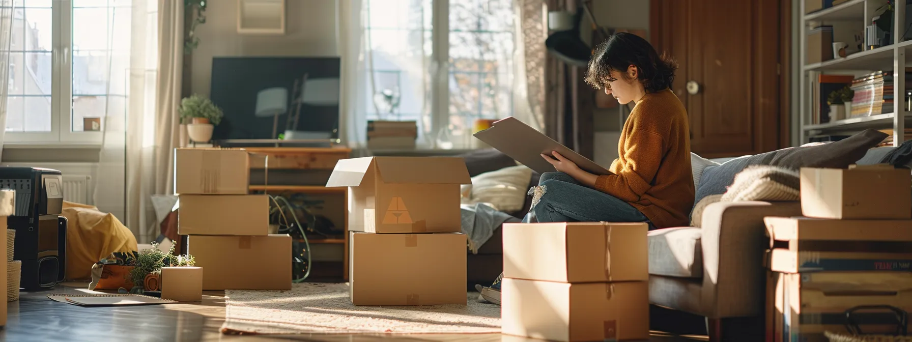 a person confidently comparing local and long distance movers' services in front of a clear, organized moving contract on a table.