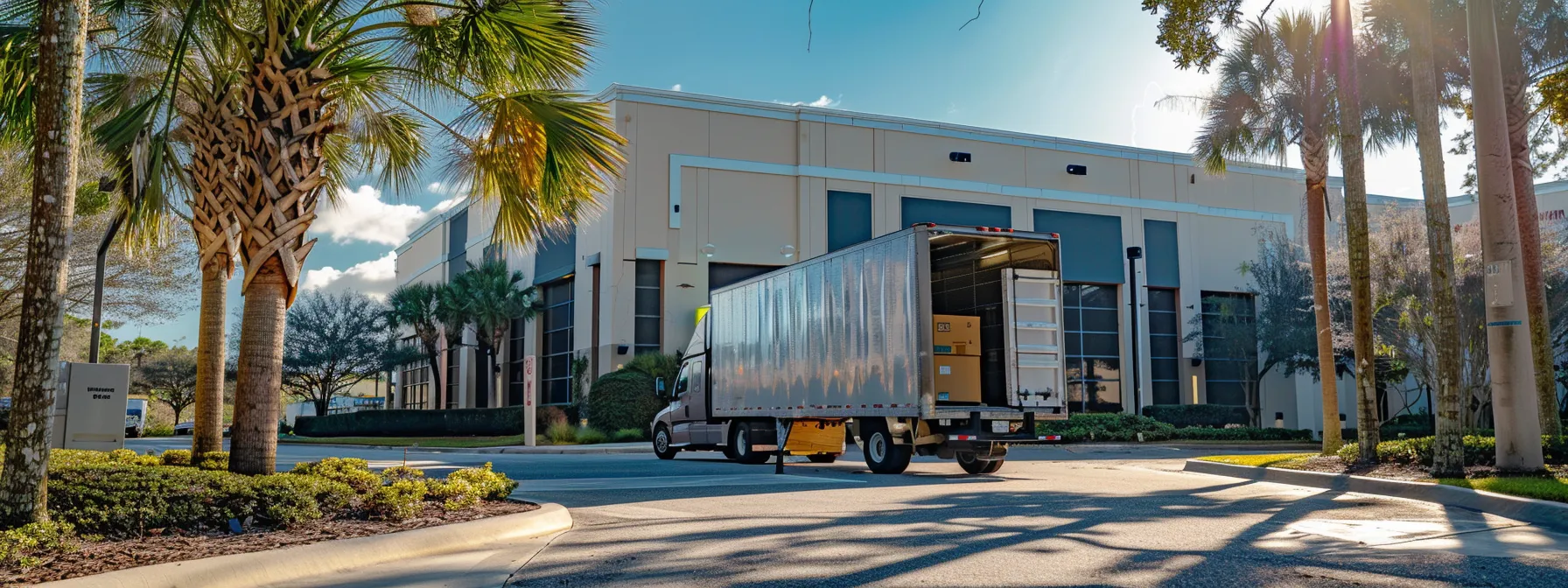 a moving truck being loaded efficiently by professional movers in jacksonville under clear communication and active supervision.