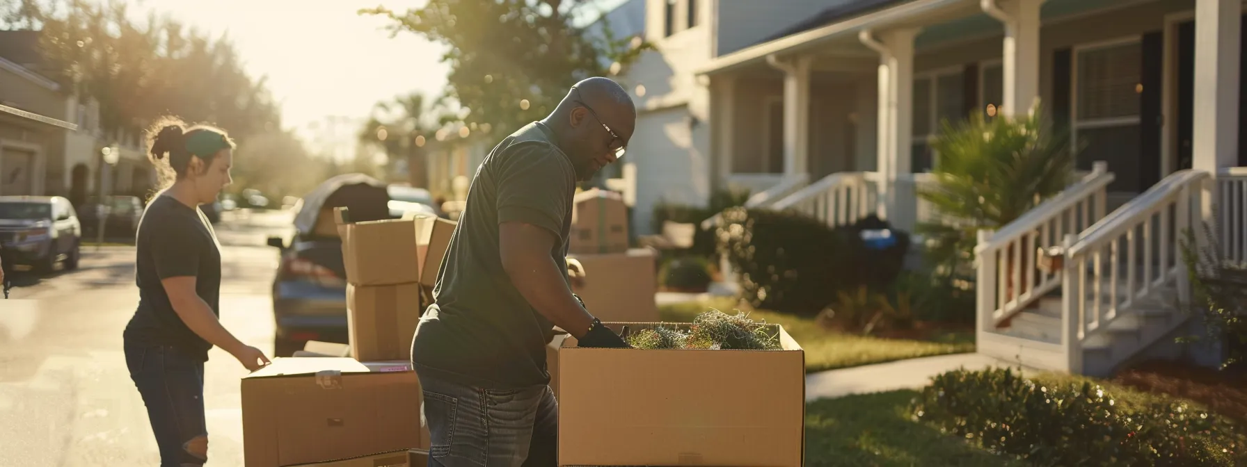 a team of experienced movers carefully packing and transporting belongings in jacksonville, fl, showcasing professionalism and attention to detail.