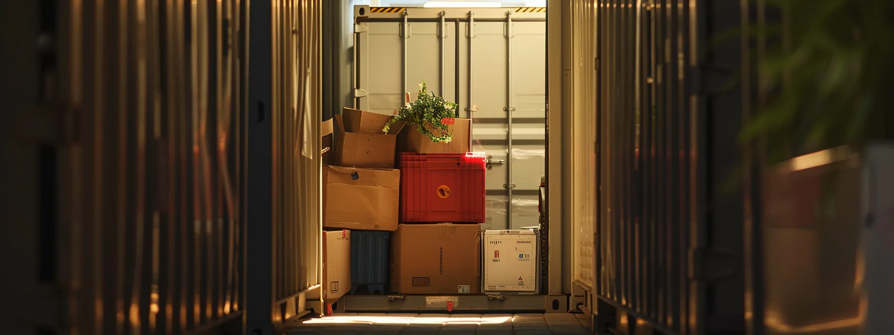 a professional moving team carefully packs and loads belongings into a secure storage container, guaranteeing a stress-free relocation process in jacksonville.