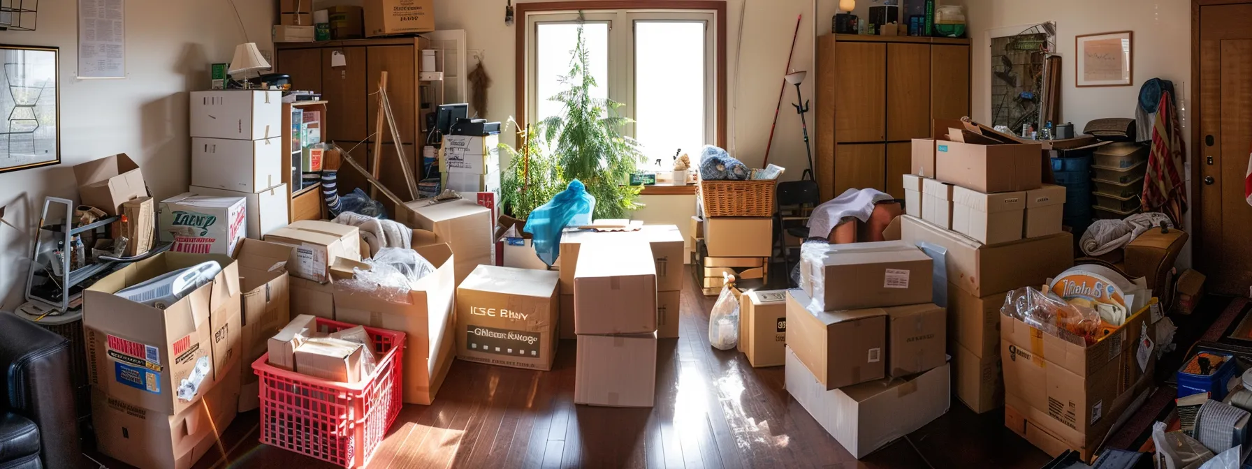 a clutter-free room with neatly packed boxes and affordable packing supplies ready for a move to jacksonville.