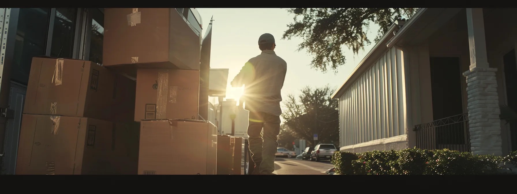 professional movers expertly packing boxes and carefully loading a moving truck in jacksonville, fl.