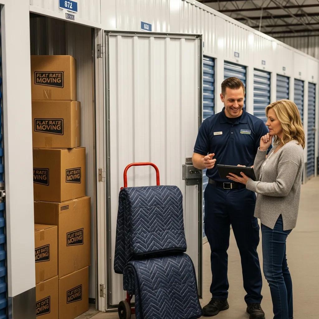 Organized storage facility showcasing packing and storage solutions for moving